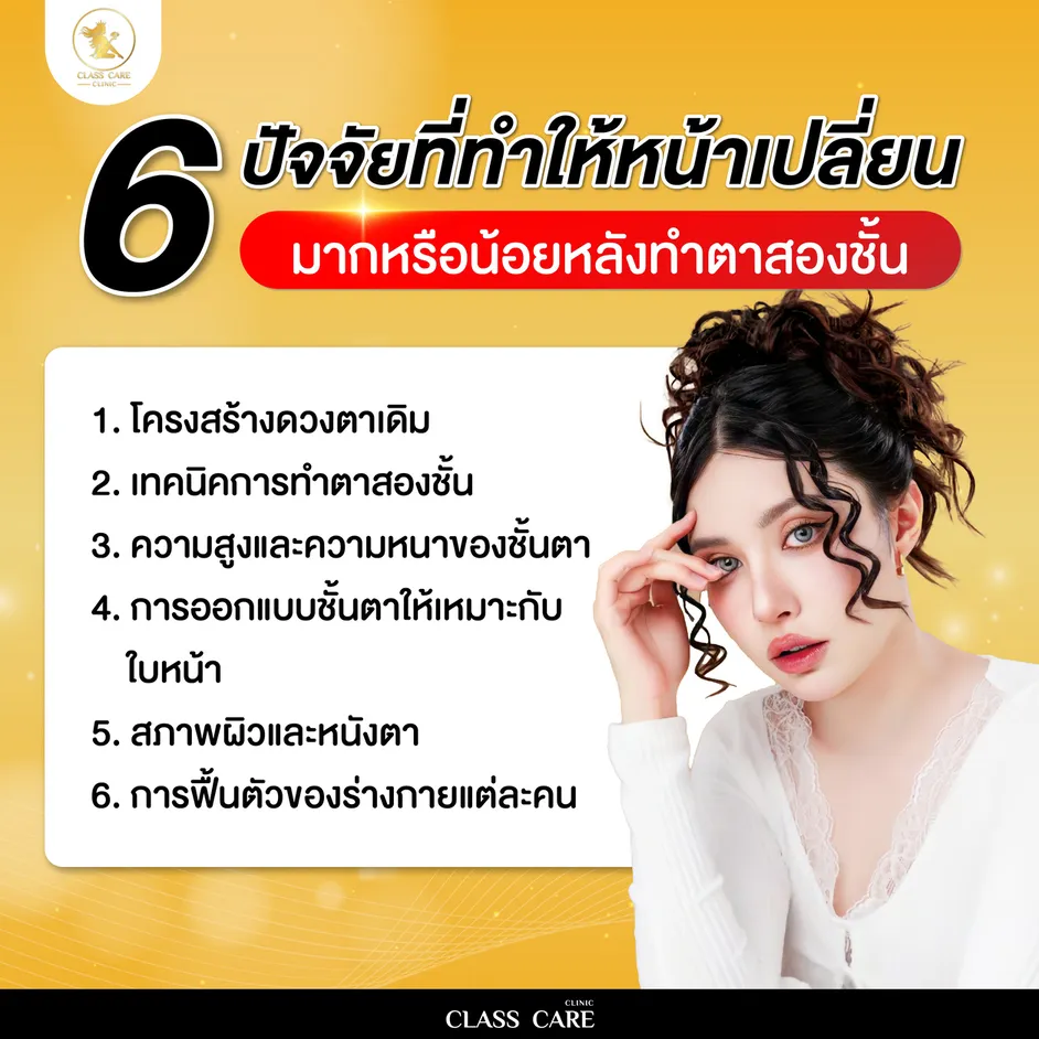 6 ปัจจัยที่ส่งผลต่อการเปลี่ยนแปลงของใบหน้าหลังทำตา