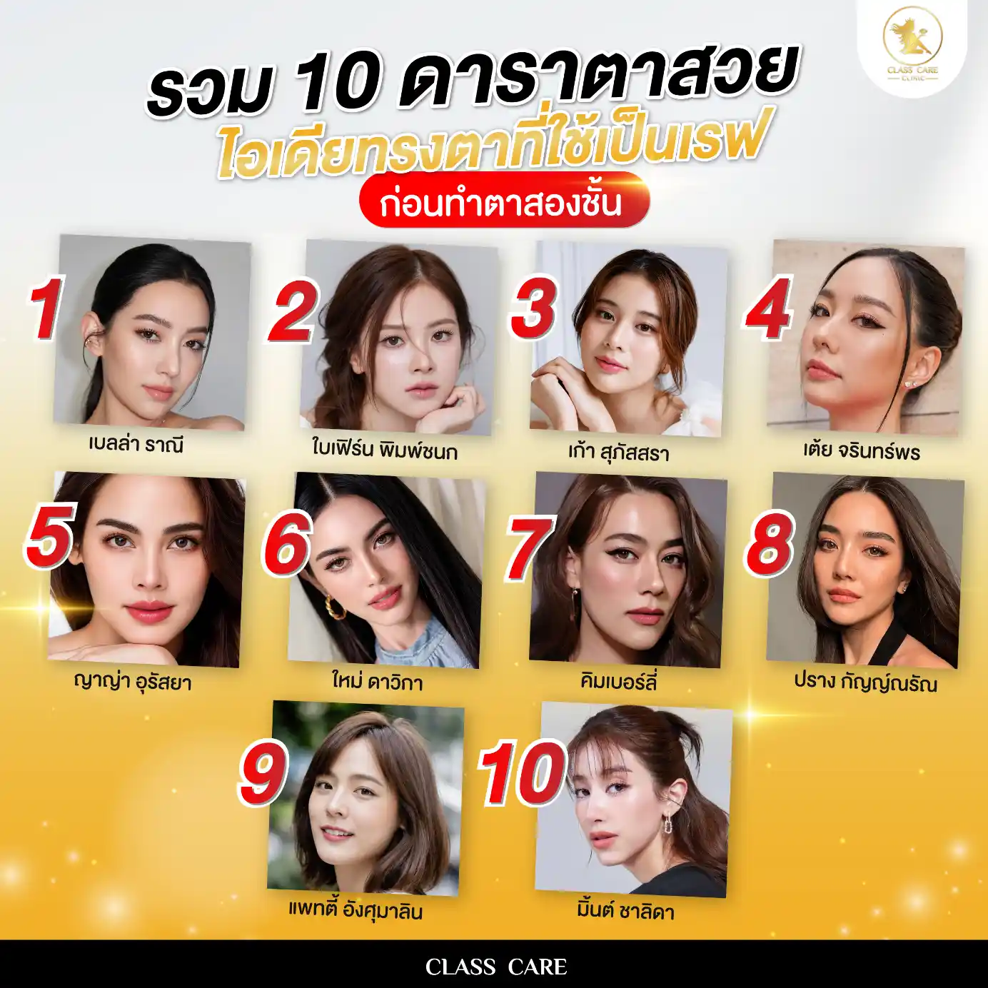 รวม 10 ดาราตาสวย