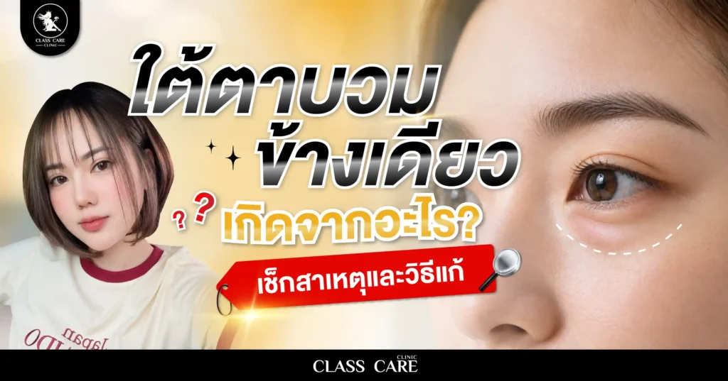 ใต้ตาบวมข้างเดียว เกิดจากอะไร? เช็กสาเหตุและวิธีแก้
